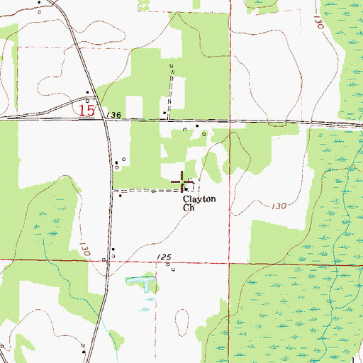 Topographic Map of Clayton Missionary Baptist Church, AL