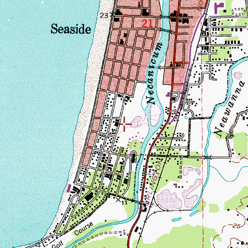 Topographic Map of Mantel Lake, OR