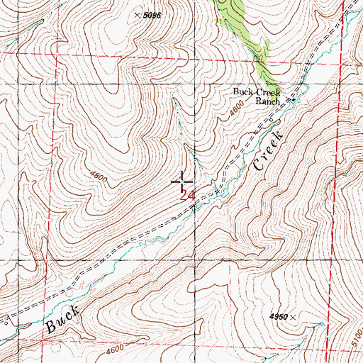 Topographic Map of Verges Ranch, OR