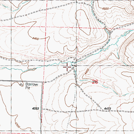 Topographic Map of Barney Ranch, OR