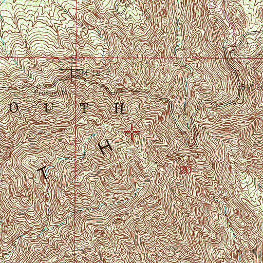 Topographic Map of South Mountains, AZ