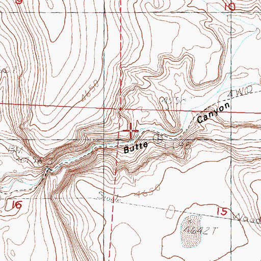 Topographic Map of Locust Butte Reservoir, OR