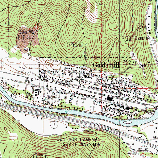 Topographic Map of Hanby Middle School, OR
