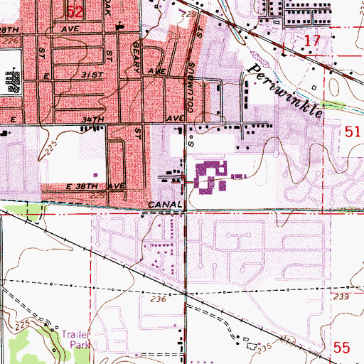 Topographic Map of South Albany High School, OR