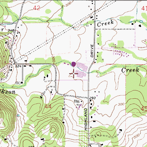 Topographic Map of Crescent Valley High School, OR
