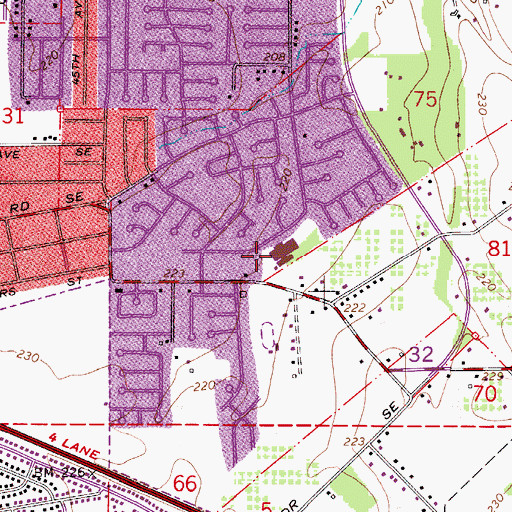 Topographic Map of Eyre Elementary School, OR
