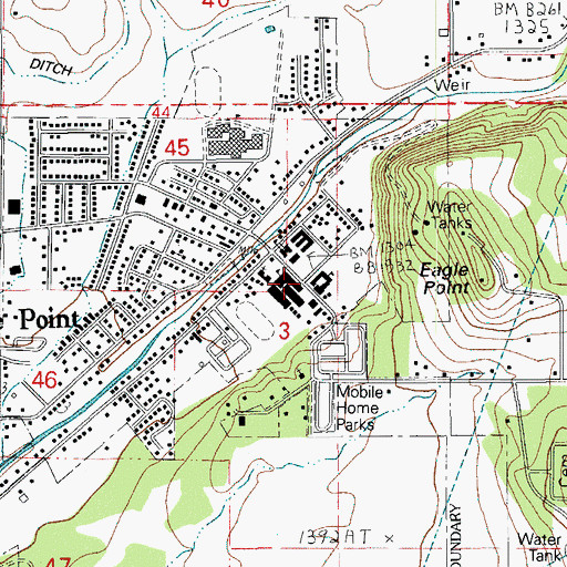 Topographic Map of Glen D Hale Elementary School (historical), OR