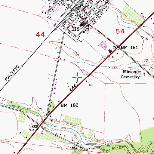 Topographic Map of Blue Star Safety Rest Area (historical), OR