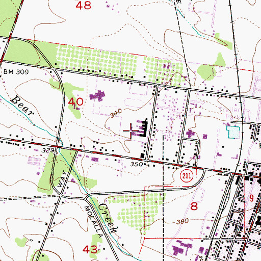 Topographic Map of Molalla River Middle School, OR