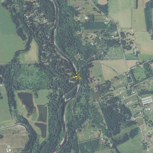 Aerial/Satellite Image of Dickey Bridge, OR