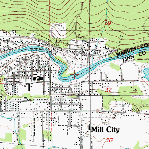 Topographic Map of Kimmel Park, OR
