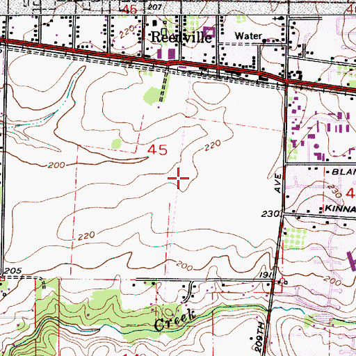 Topographic Map of Russell Middle School (historical), OR