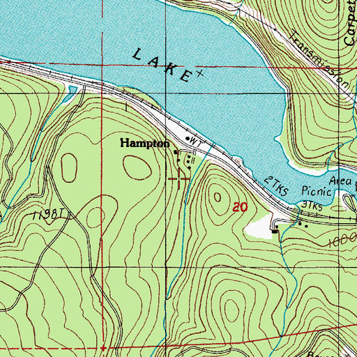 Topographic Map of Hampton Park (historical), OR