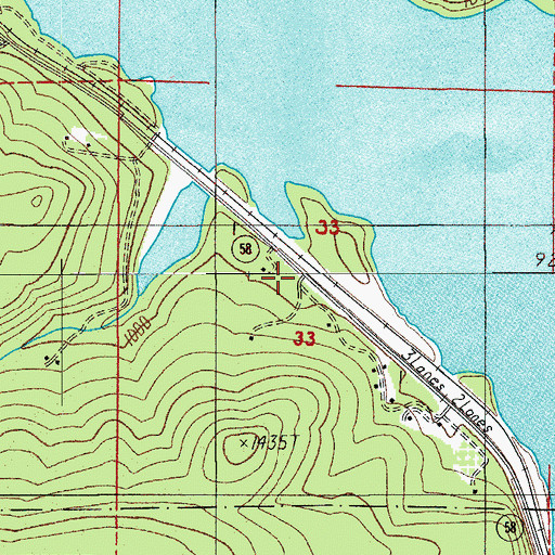 Topographic Map of Signal Point Recreation Area, OR