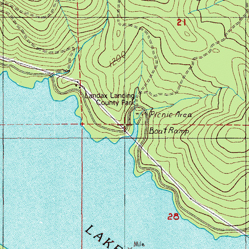 Topographic Map of Landax Landing Park, OR