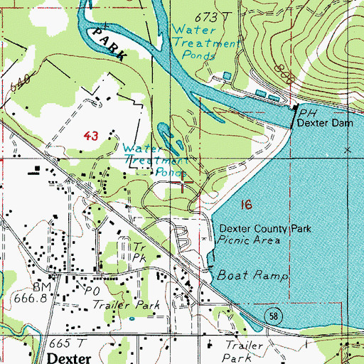 Topographic Map of Elijah Bristow State Park, OR