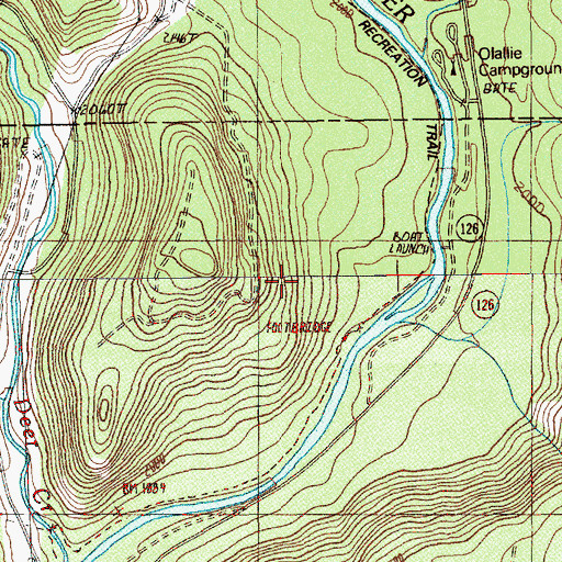 Topographic Map of Lakes End Recreation Site, OR