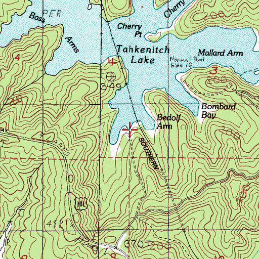 Topographic Map of Gardiner Landing, OR