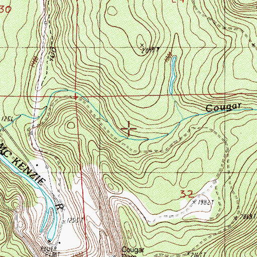 Topographic Map of Echo Campground, OR
