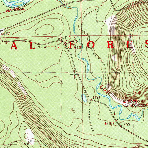 Topographic Map of Harvard Creek, OR