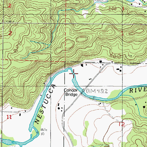 Topographic Map of Condor Bridge, OR