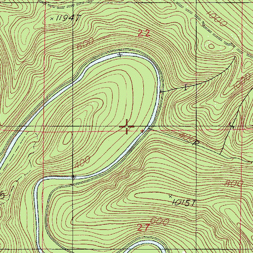 Topographic Map of Big Canyon Creek, OR