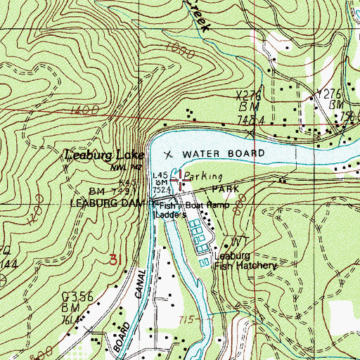 Topographic Map of Waterboard Park, OR