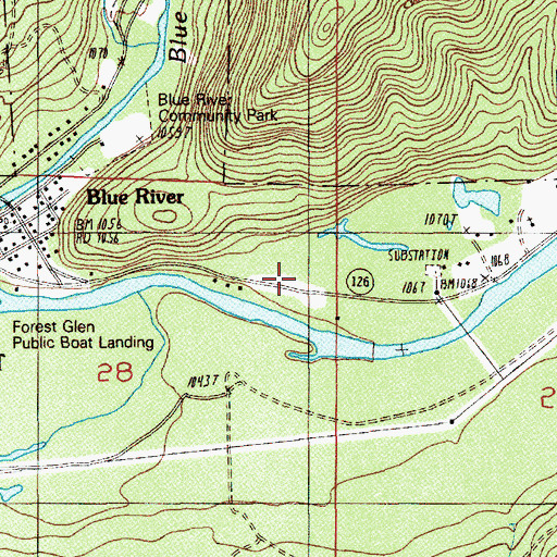 Topographic Map of McKenzie River Elementary School (historical), OR