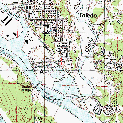 Topographic Map of Mary Harrison School (historical), OR
