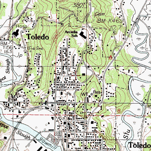 Topographic Map of Community Services Consortium, OR