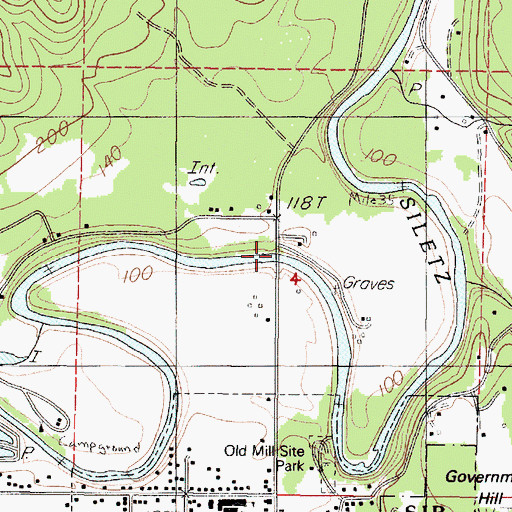 Topographic Map of Fuller Bridge, OR