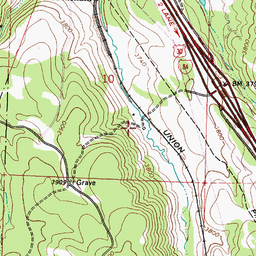 Topographic Map of Nibley (historical), OR