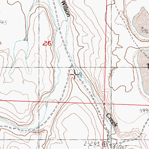 Topographic Map of North Wilson Reservoir, OR