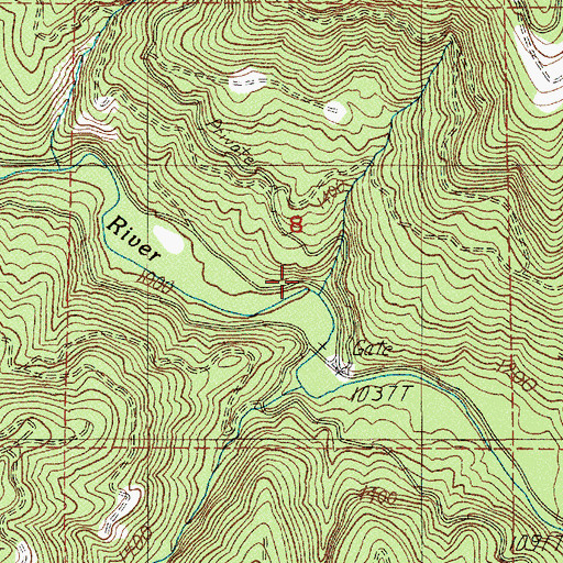 Topographic Map of DeArmond Park, OR