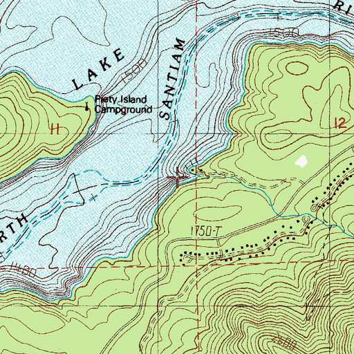 Topographic Map of Stahlman Creek, OR