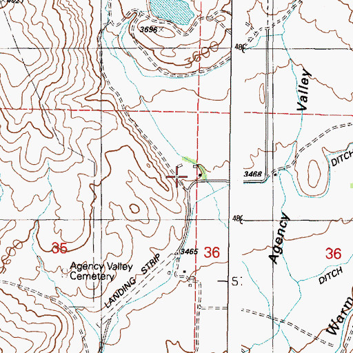 Topographic Map of Butler Ranch, OR