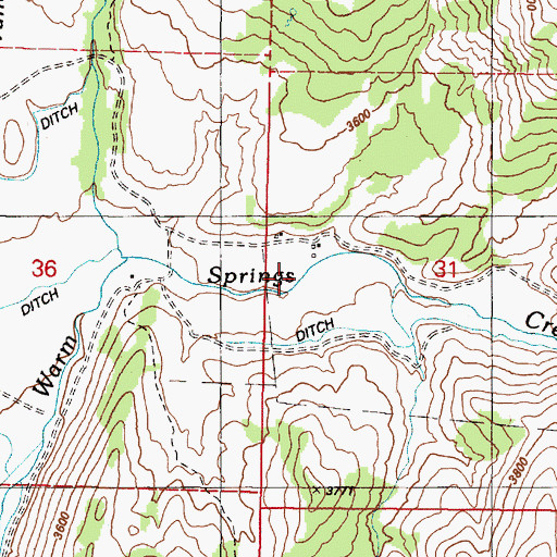 Topographic Map of Munkers Ranch, OR