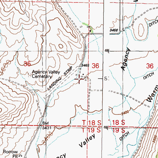 Topographic Map of Murphy Brothers Ranch, OR