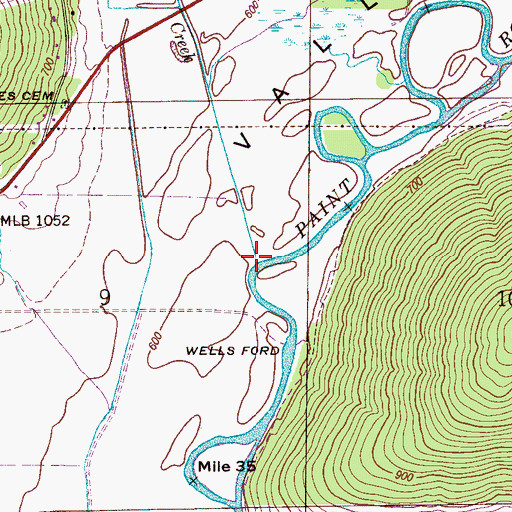 Topographic Map of Clear Creek, AL