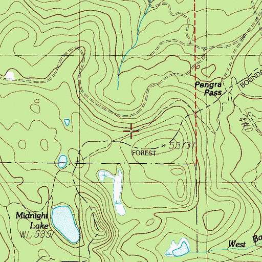 Topographic Map of Engineer Creek, OR