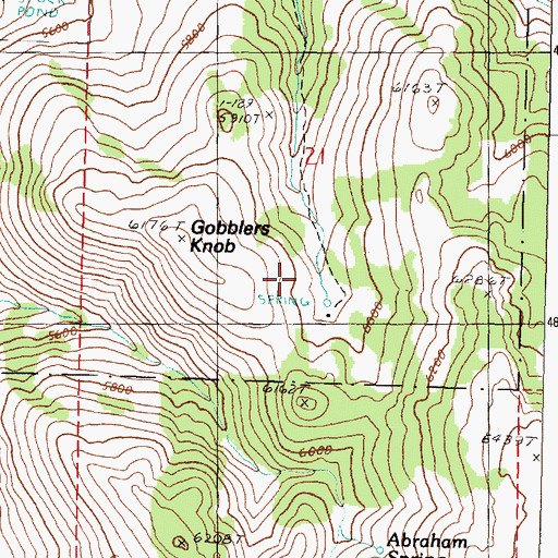 Topographic Map of Gobblers Knob, OR