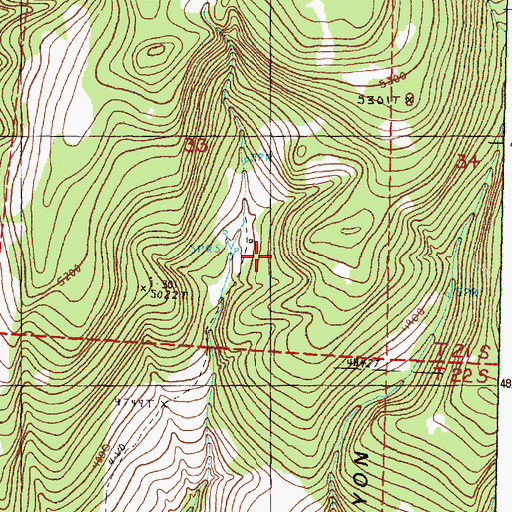 Topographic Map of Old Graham Homestead, OR