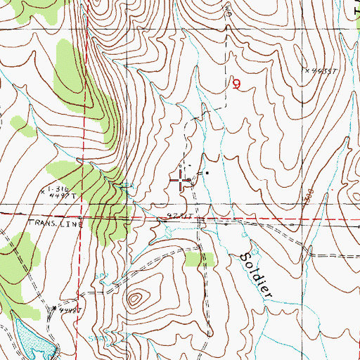 Topographic Map of Jameson Ranch, OR