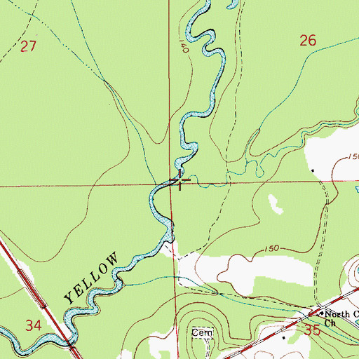 Topographic Map of Clear Creek, AL