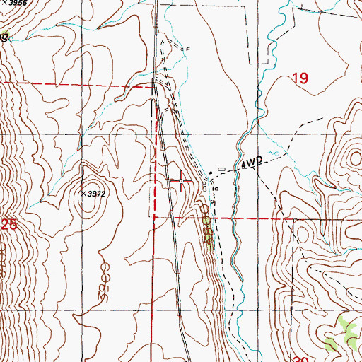 Topographic Map of Pine Creek Ranch, OR