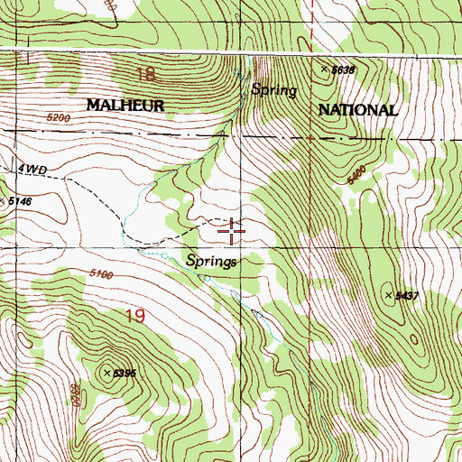 Topographic Map of Azley Acton Cow Camp, OR