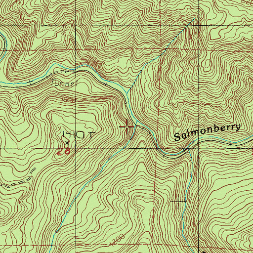 Topographic Map of Ripple (historical), OR