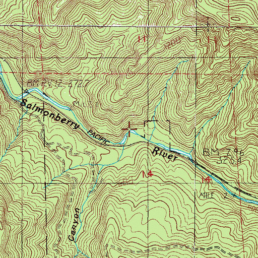 Topographic Map of Buick (historical), OR
