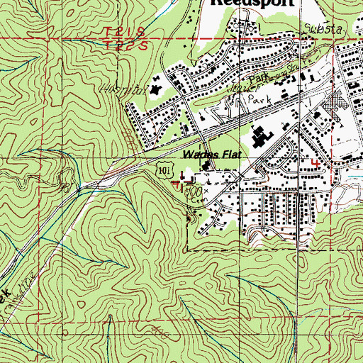 Topographic Map of Masonic Cemetery, OR