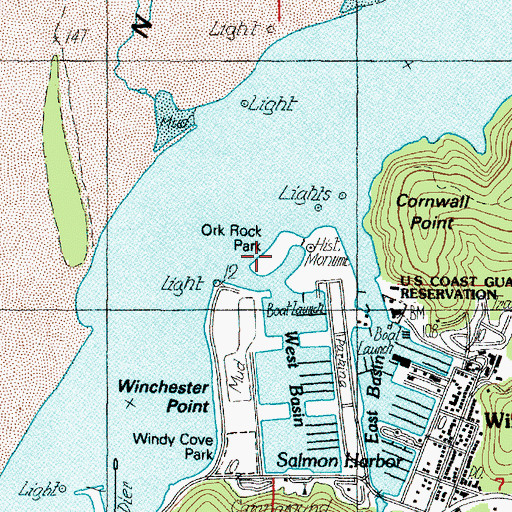 Topographic Map of Oak Rock County Park, OR